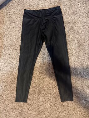 wild fable Black Faux Leather Leggings - #57